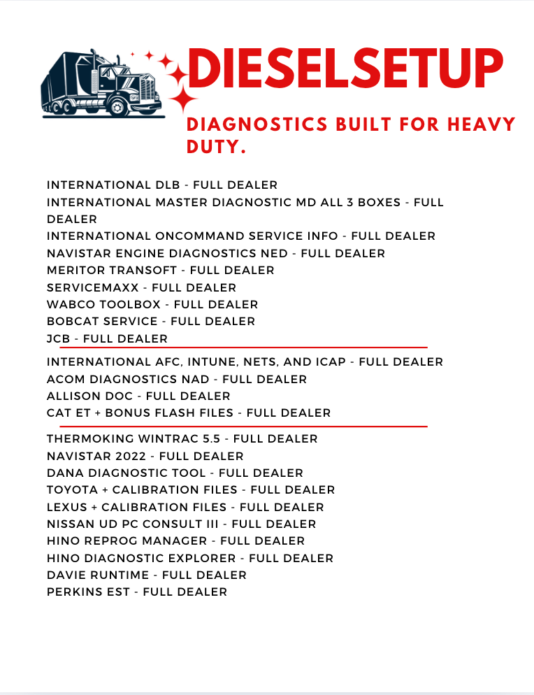 2026 Diesel Laptop Kit – Dealer Level Truck Diagnostic Scanner